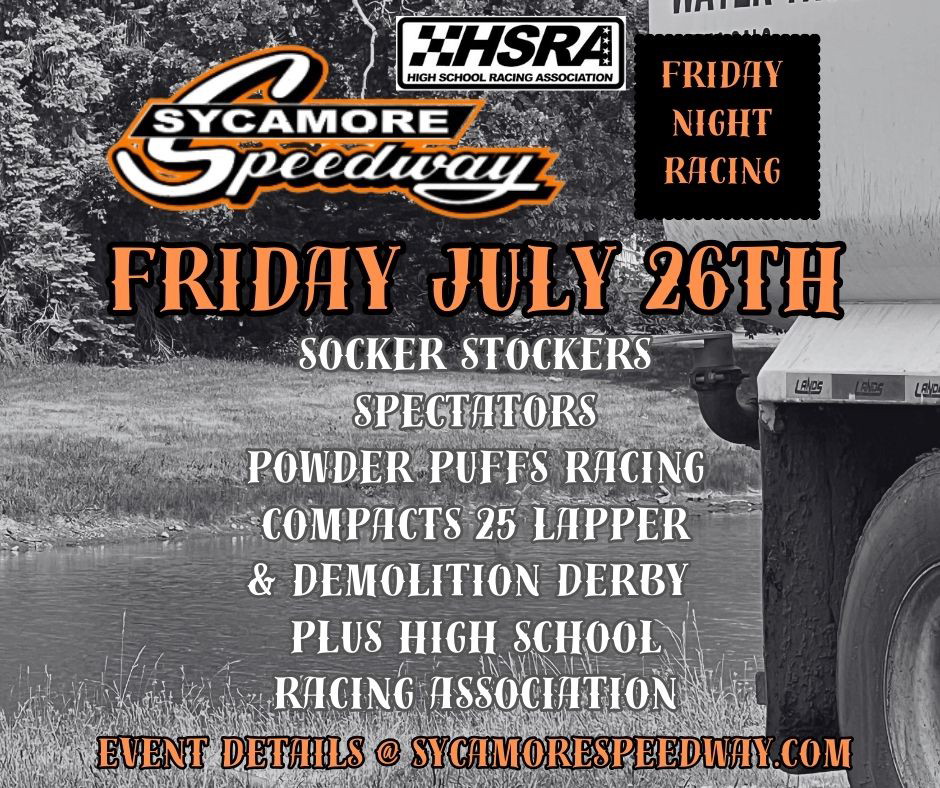 July 26 — Friday Night Racing (Compact 25 Lapper/Demo & HSRA Racing)