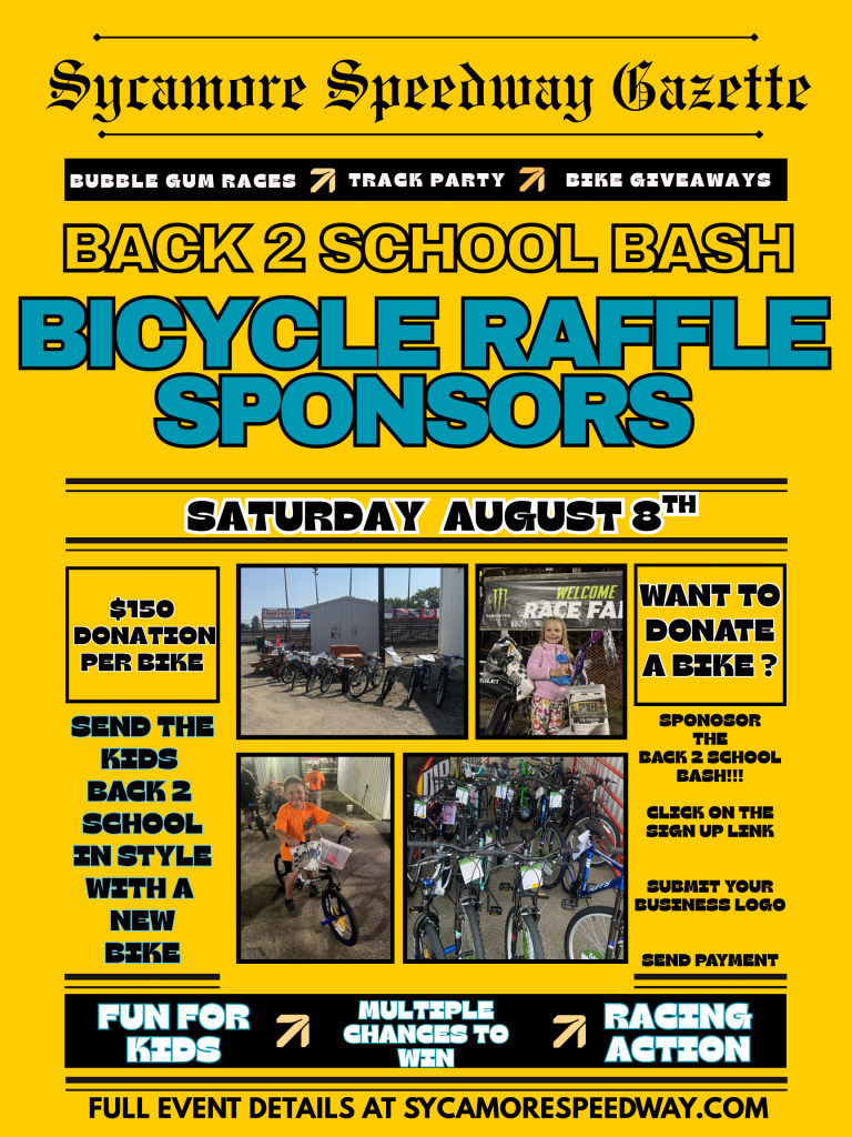August 8 – Back to School Bash (Spectator 50 Lapper + FREE Bubble Gum Races & FREE Trackside Party)