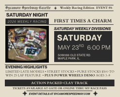 May 23 – Saturday Night Racing (Pure Stocks $500 to Win + Powerwheel Demo)